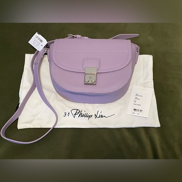 NEW 3.1 Phillip Lim Lavender Pashli Leather Saddle Bag - Picture 5 of 9